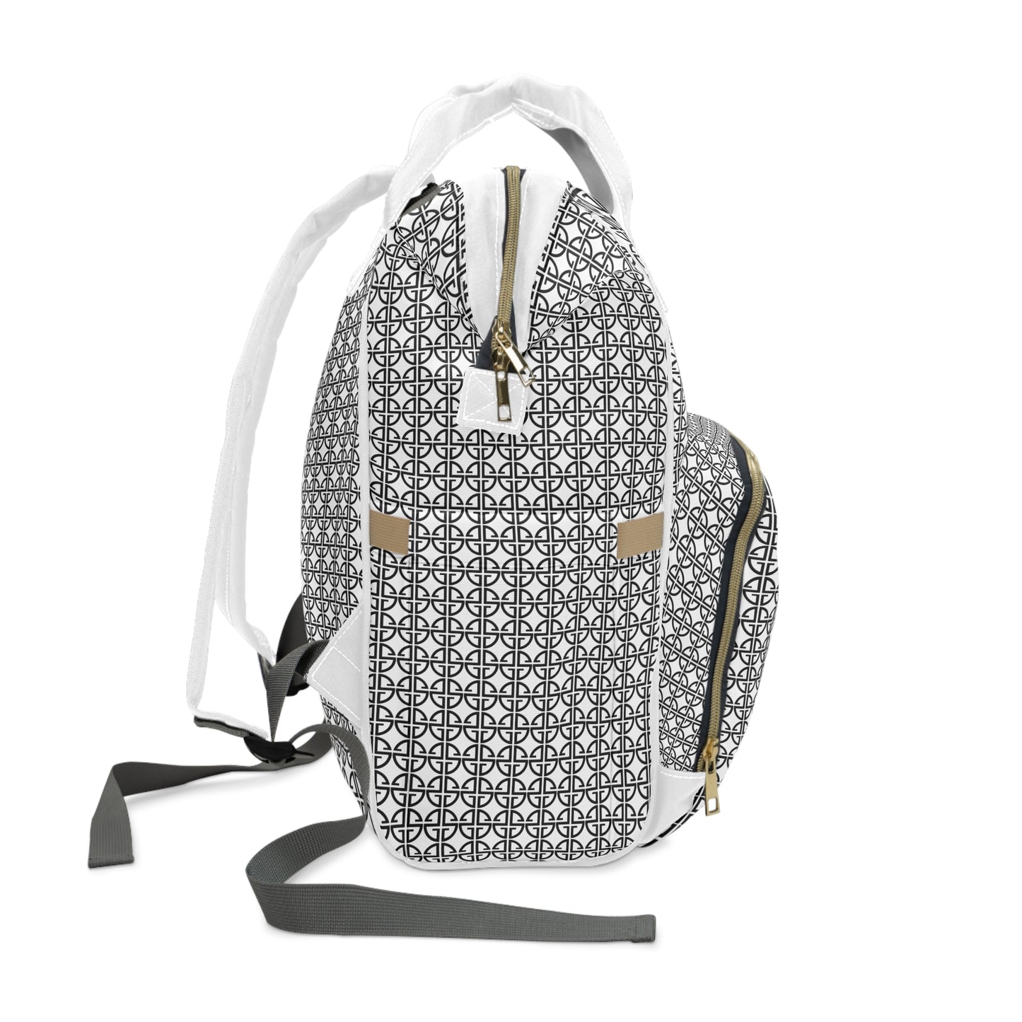 Scott Strong Omni-Print Diaper Backpack (White)