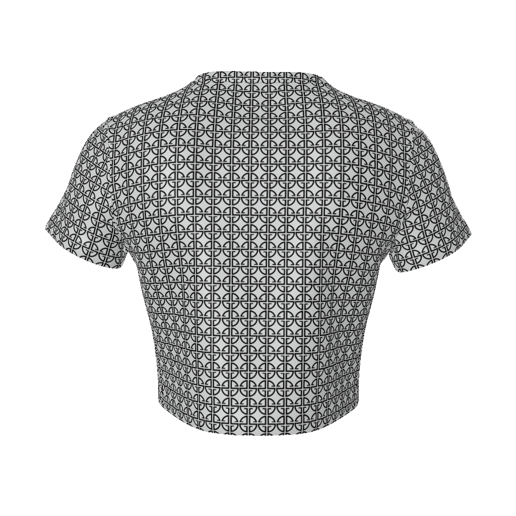 Scott Strong Full Omni-Print Women's Fitted Crop Tee