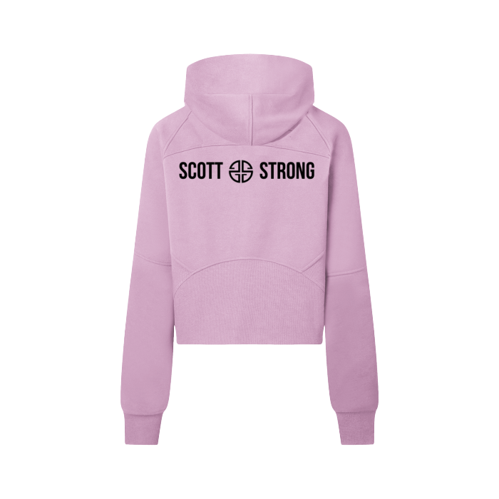 Scott Strong Signature Seal Cropped Half-Zip Hoodie