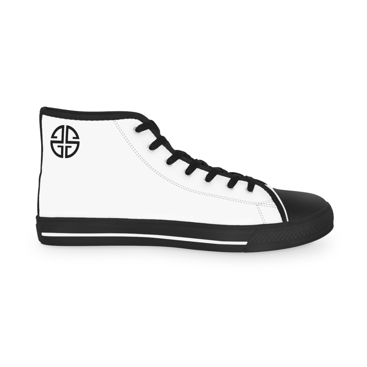 Scott Strong Signature Seal Men's High Top Sneakers (White/Black)