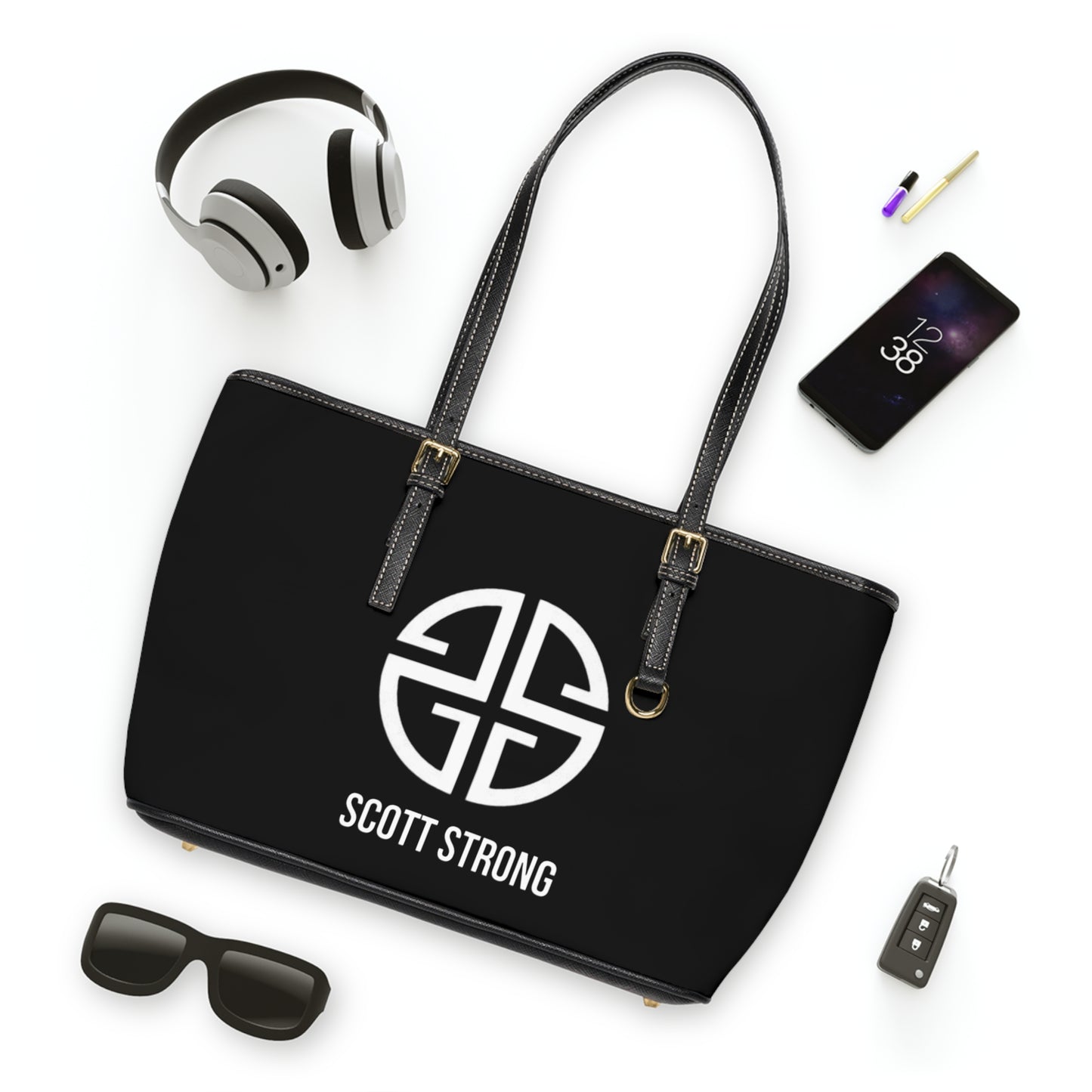 Scott Strong Signature Seal Vegan Leather Shoulder Bag