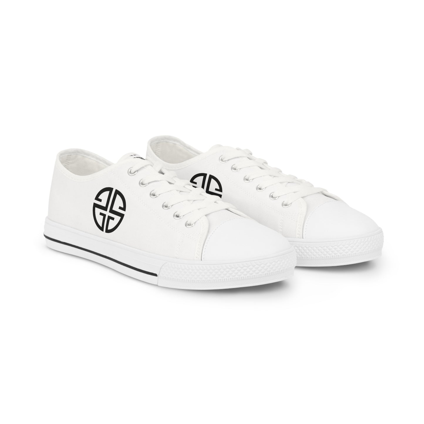 Scott Strong Signature Seal Men's Low Top Sneakers (White/Black)