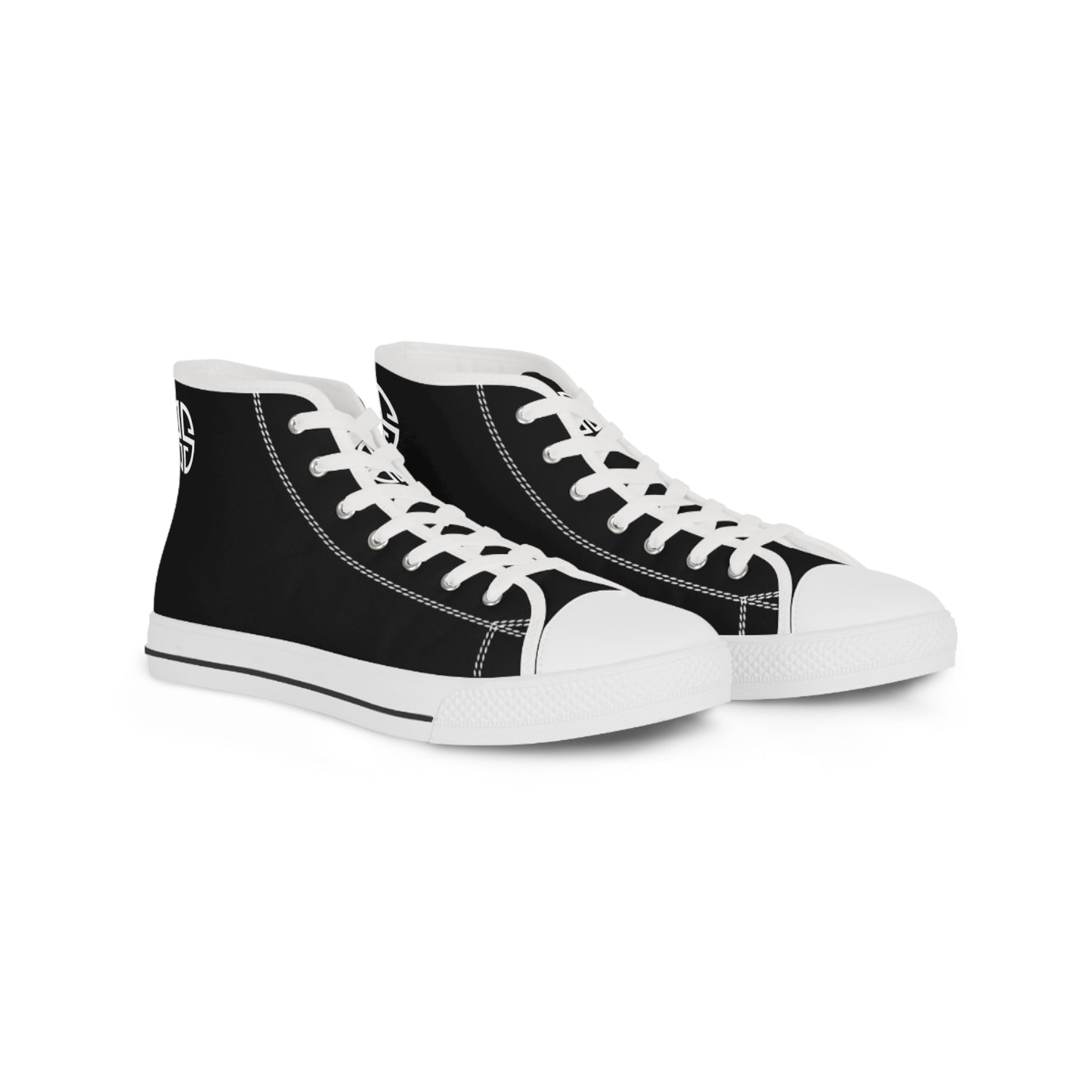 Scott Strong Signature Seal Men's High Top Sneakers (Black/White)