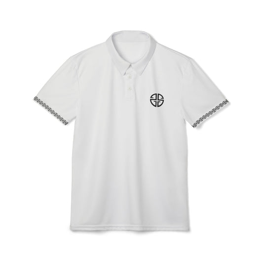 Scott Strong Signature Seal Unisex Polo Shirt (White)