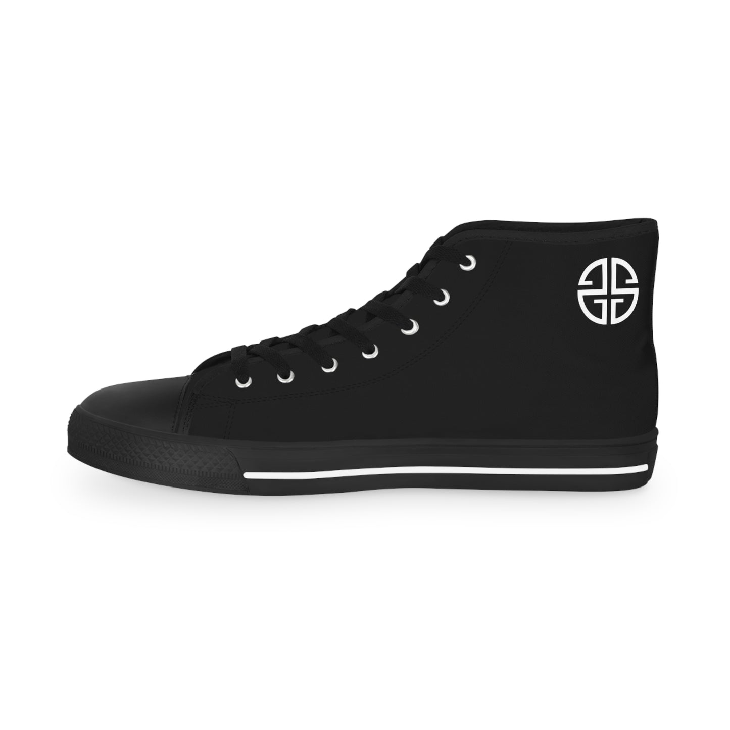 Scott Strong Signature Seal Men's High Top Sneakers (Black/White)