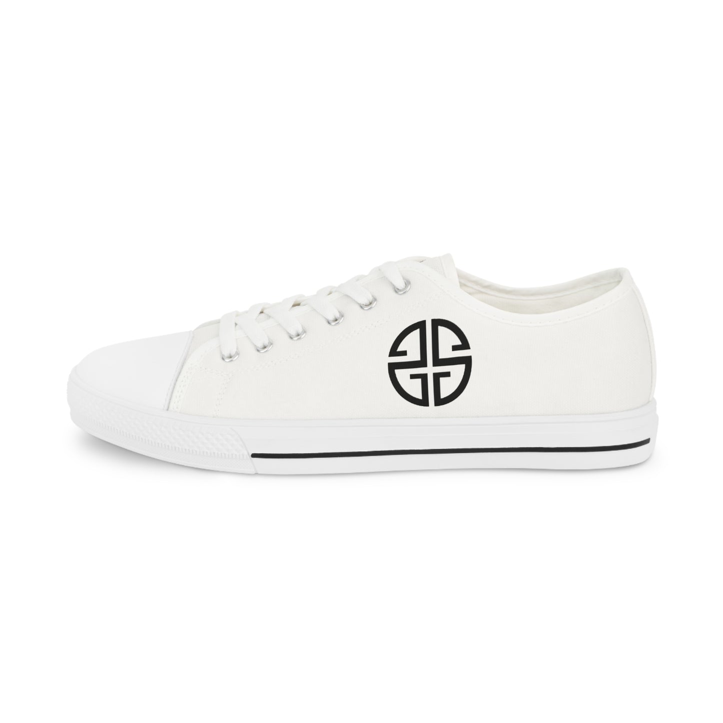 Scott Strong Signature Seal Men's Low Top Sneakers (White/Black)