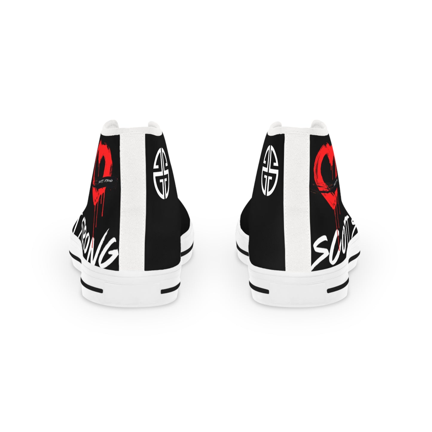 Scott Strong Graffiti Men's High Top Sneakers (Black)