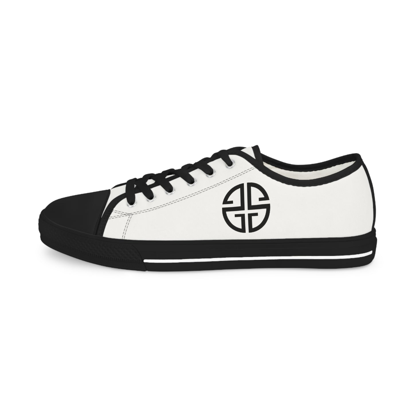 Scott Strong Signature Seal Men's Low Top Sneakers (White/Black)