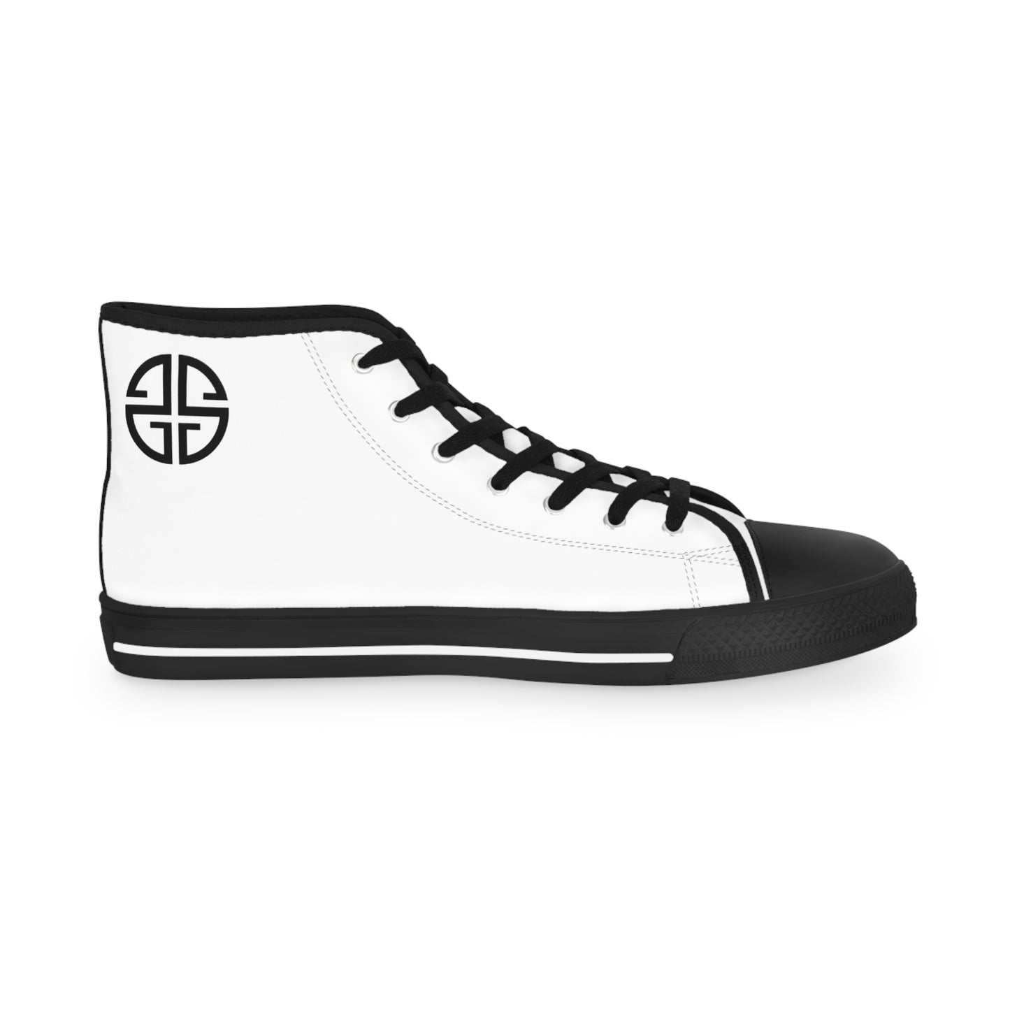 Scott Strong Signature Seal Men's High Top Sneakers (White/Black)