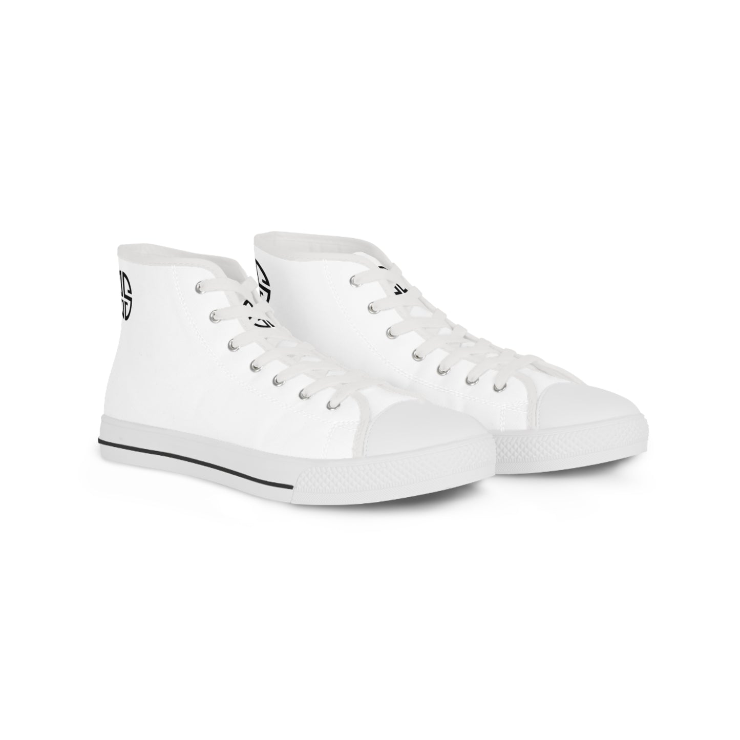 Scott Strong Signature Seal Men's High Top Sneakers (White/Black)