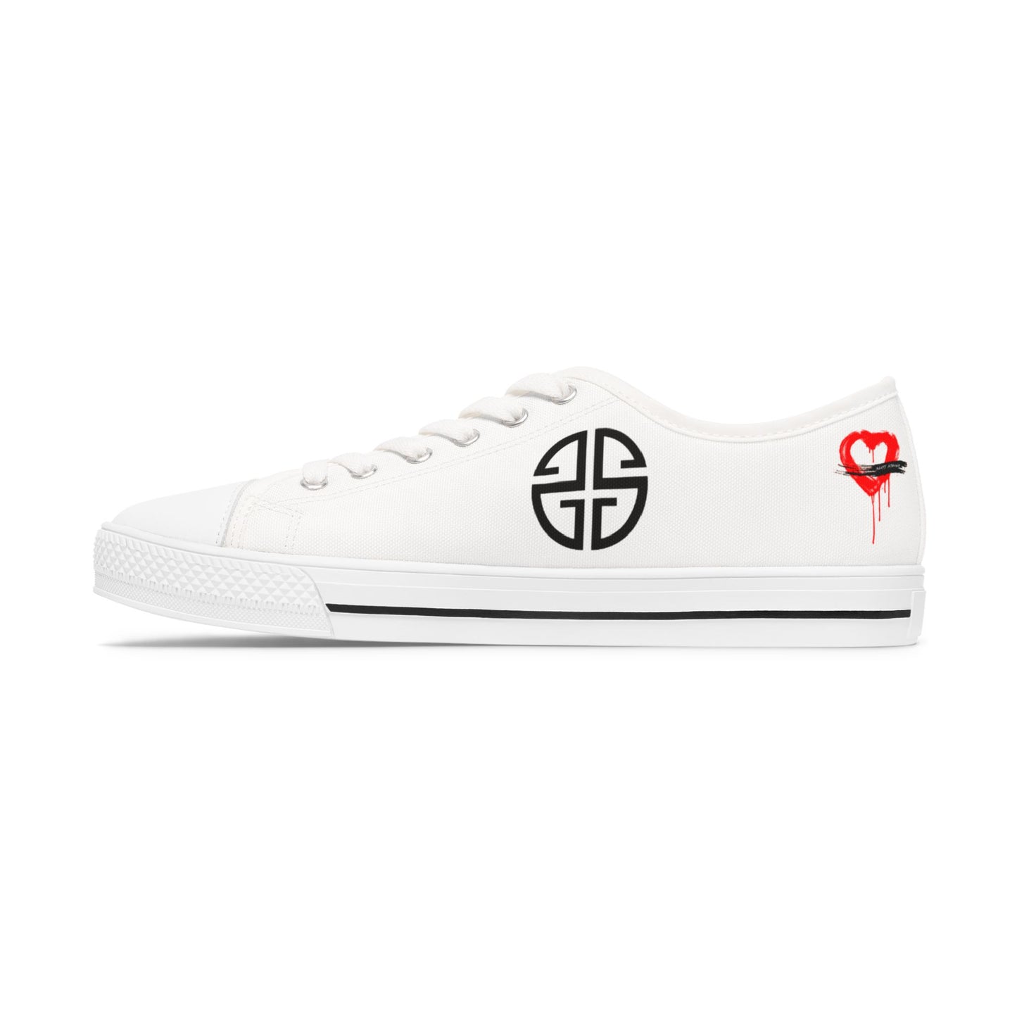 Scott Strong Signature Seal Low Top Women's Sneakers (White/Black)