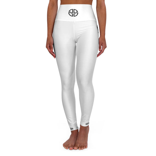 Scott Strong High Waisted Yoga Leggings (White)