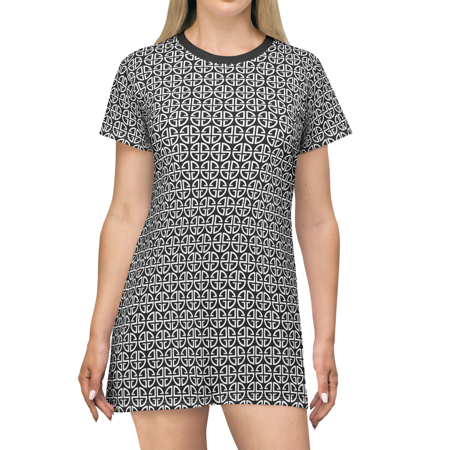 Scott Strong Cross-Print T-Shirt Dress