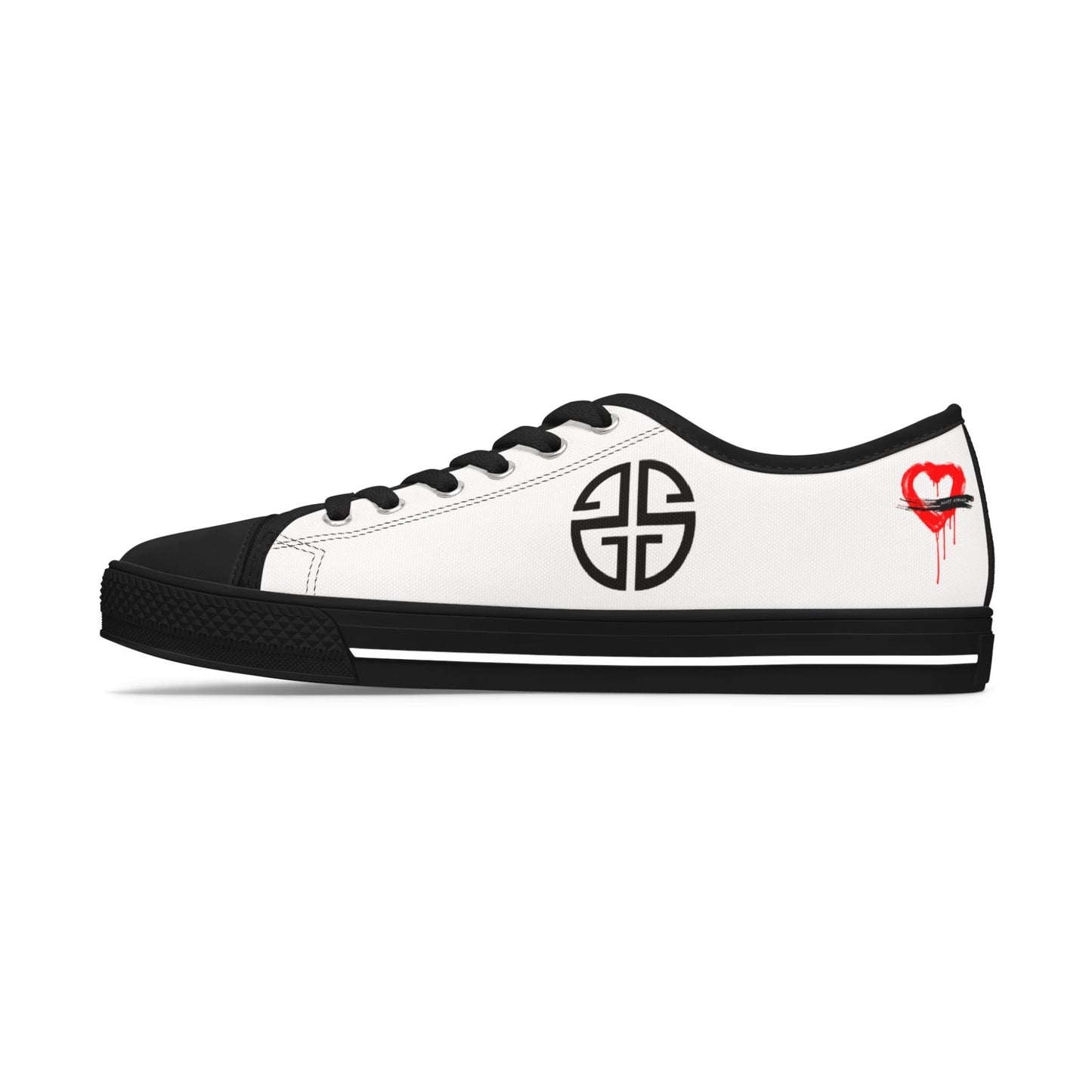 Scott Strong Signature Seal Low Top Women's Sneakers (White/Black)