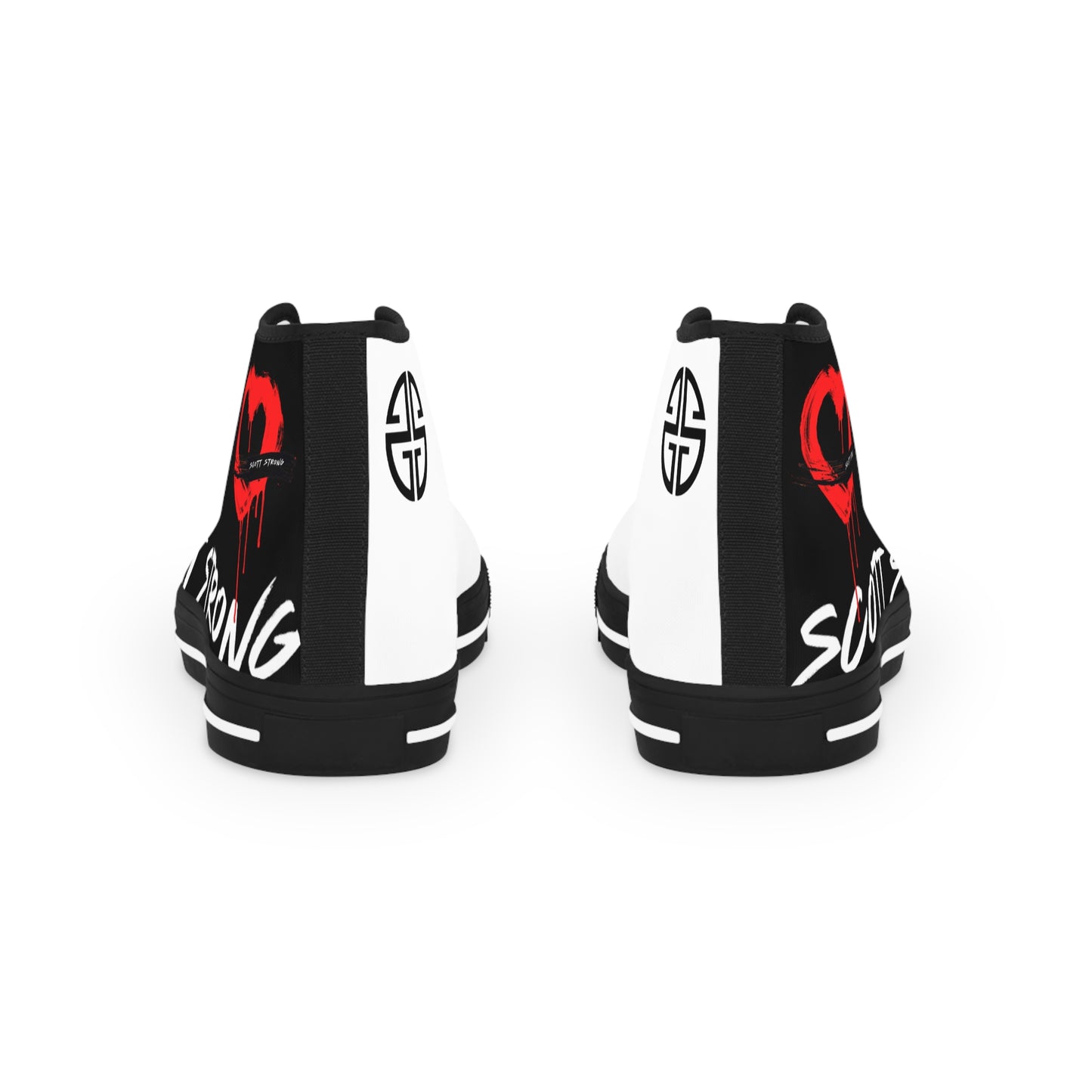 Scott Strong Graffiti High Top Men's Sneakers (Half & Half)