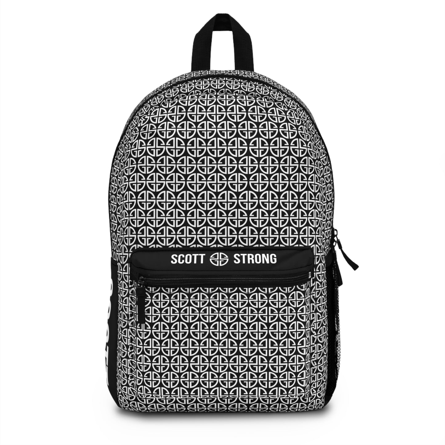 Scott Strong Cross-Print Backpack (Black)