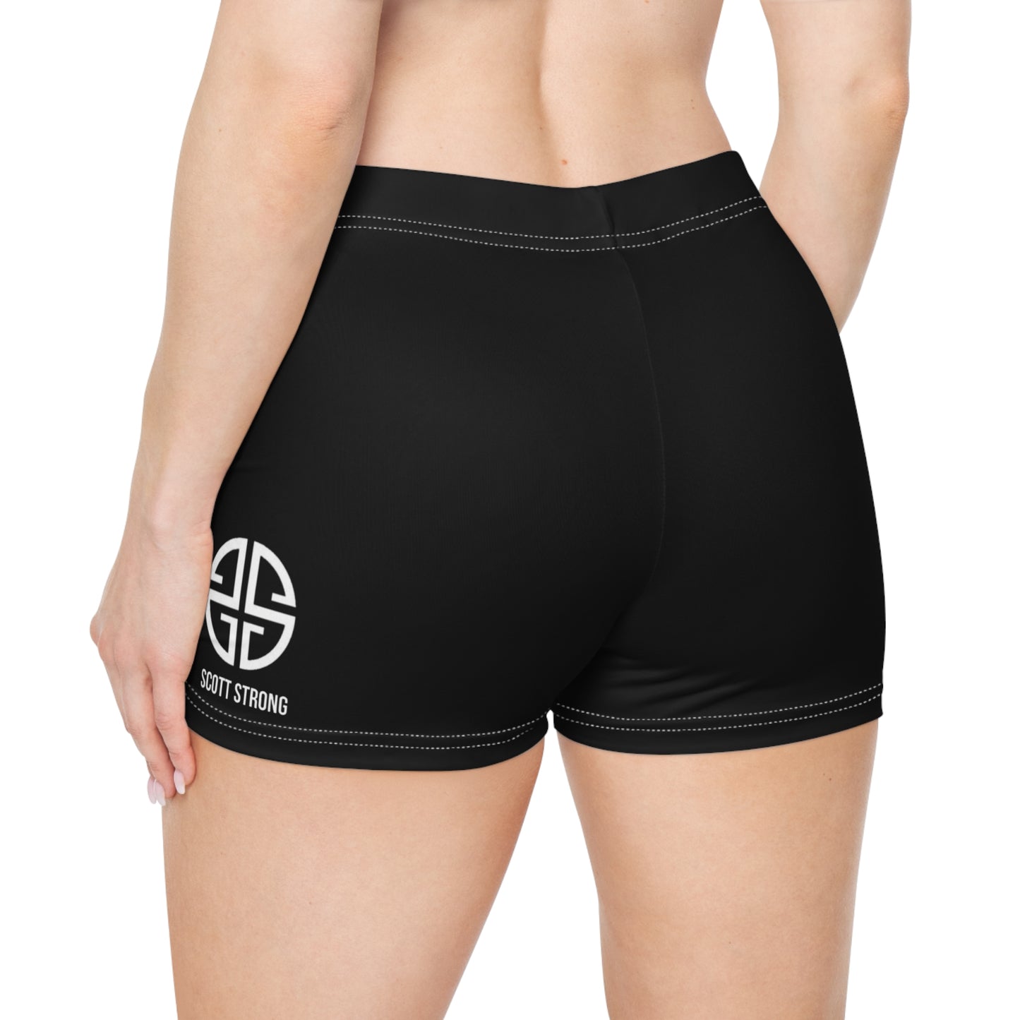 Scott Strong Signature Seal Women's Workout Shorts (Black)