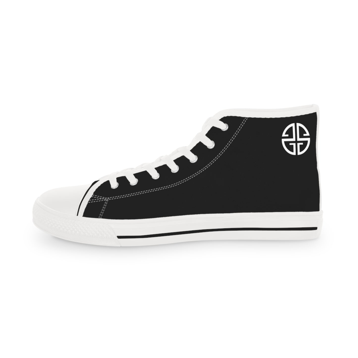 Scott Strong Signature Seal Men's High Top Sneakers (Black/White)