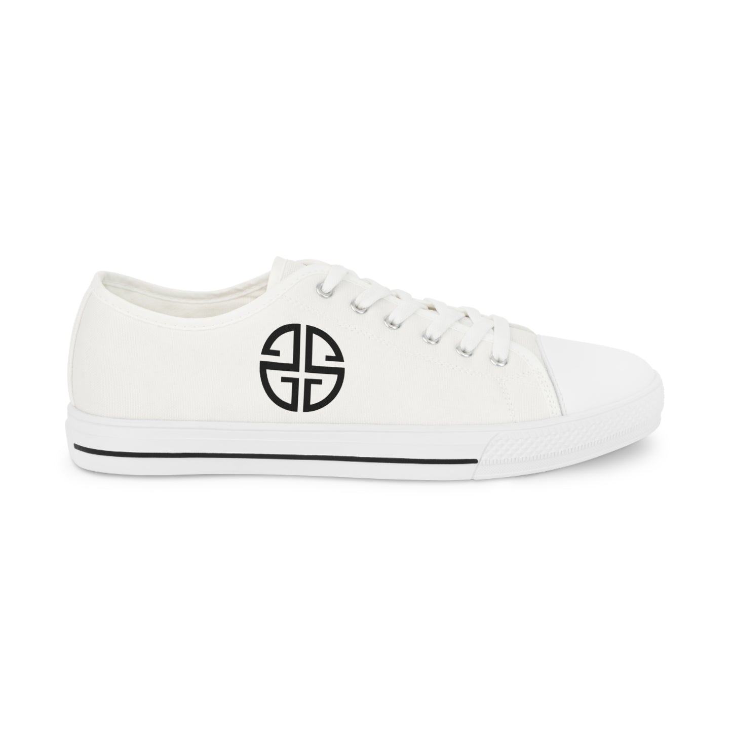 Scott Strong Signature Seal Men's Low Top Sneakers (White/Black)