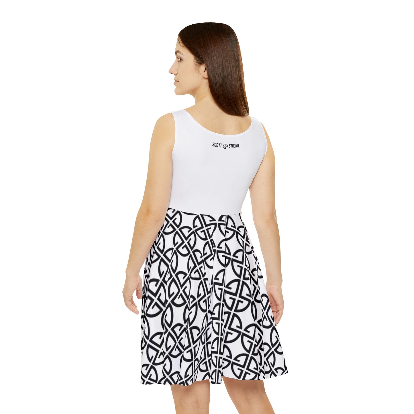 Scott Strong Omni-Print Women's Luxe Skater Golf Dress