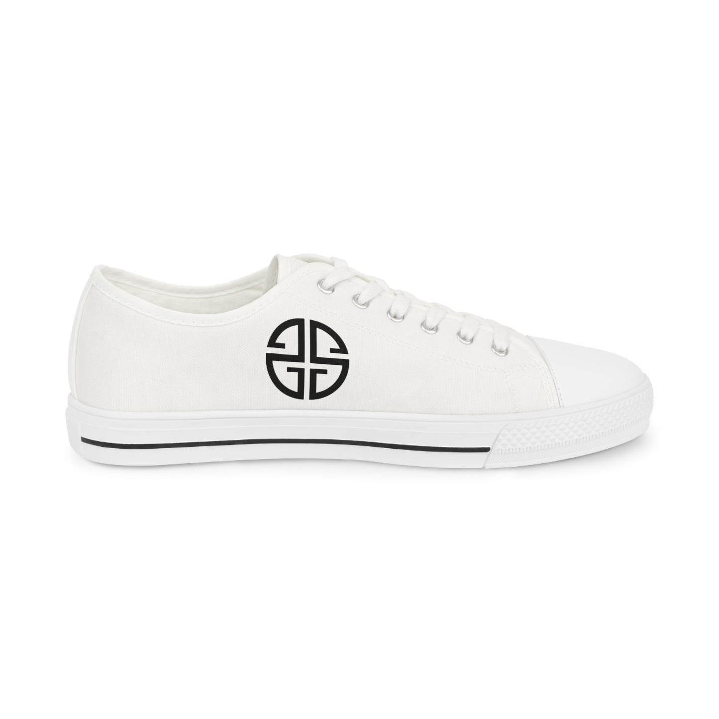 Scott Strong Signature Seal Men's Low Top Sneakers (White/Black)