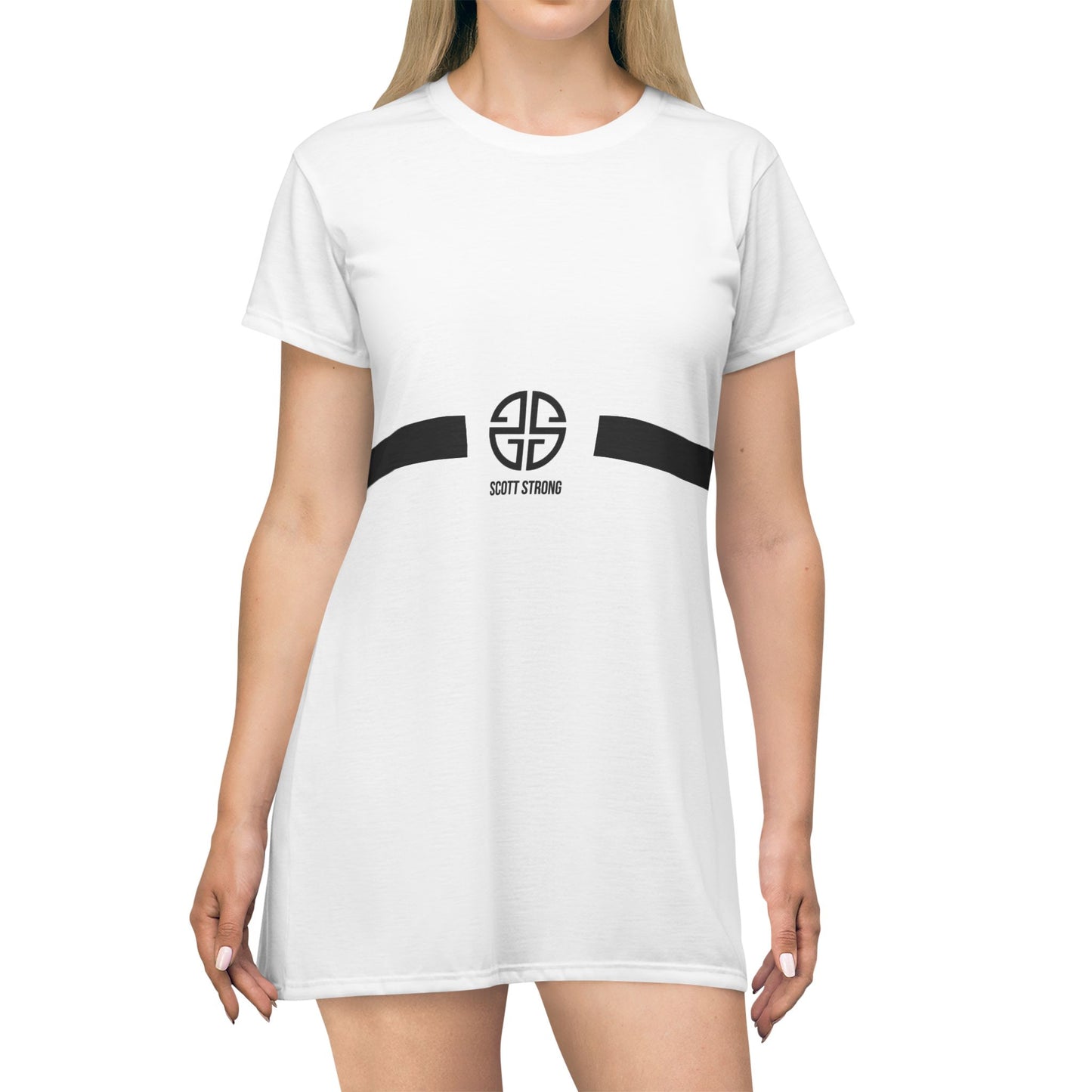 Scott Strong Signature Frontline T-Shirt Dress (White)