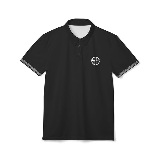 Scott Strong Signature Seal Unisex Polo Shirt (Black)