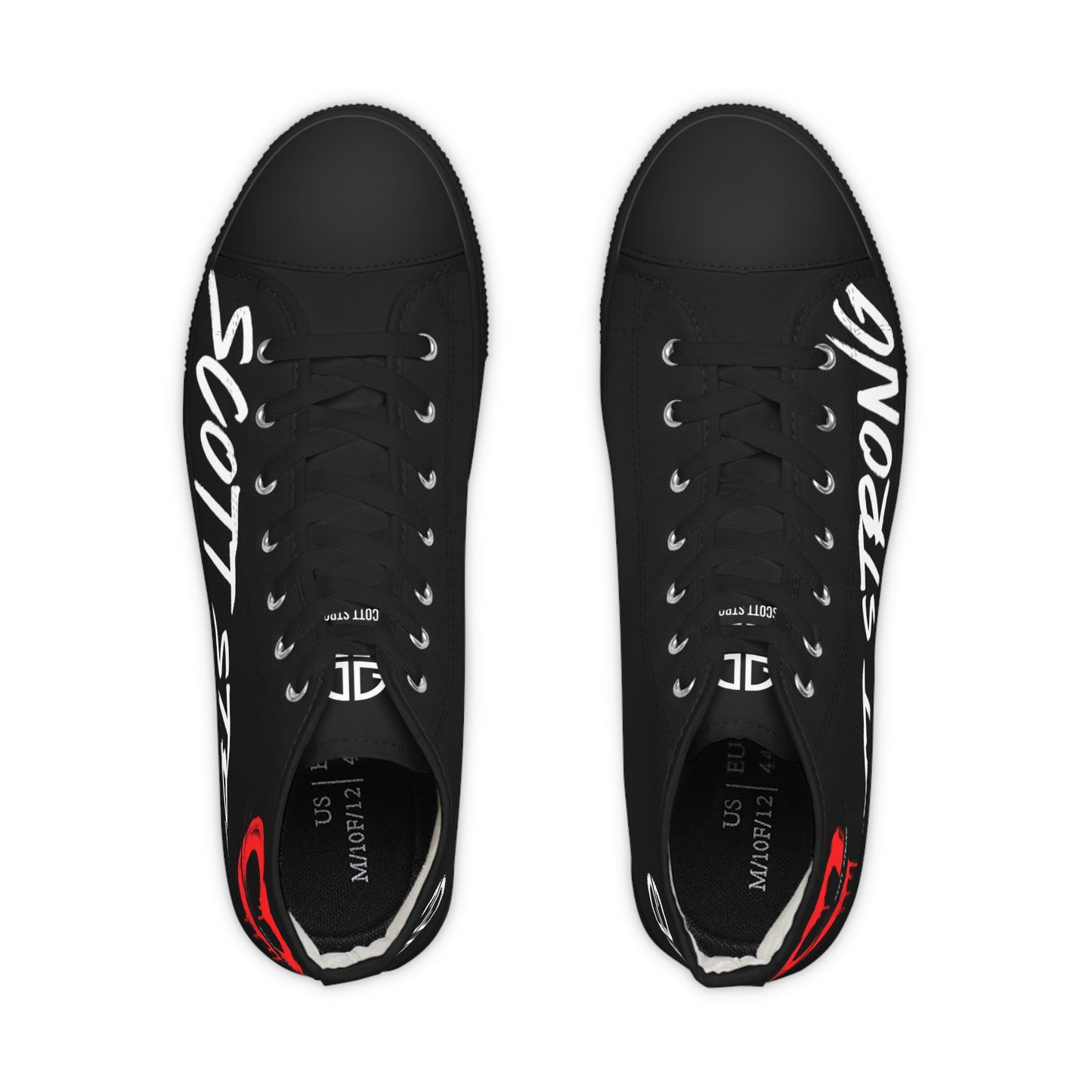 Scott Strong Graffiti Men's High Top Sneakers (Black)