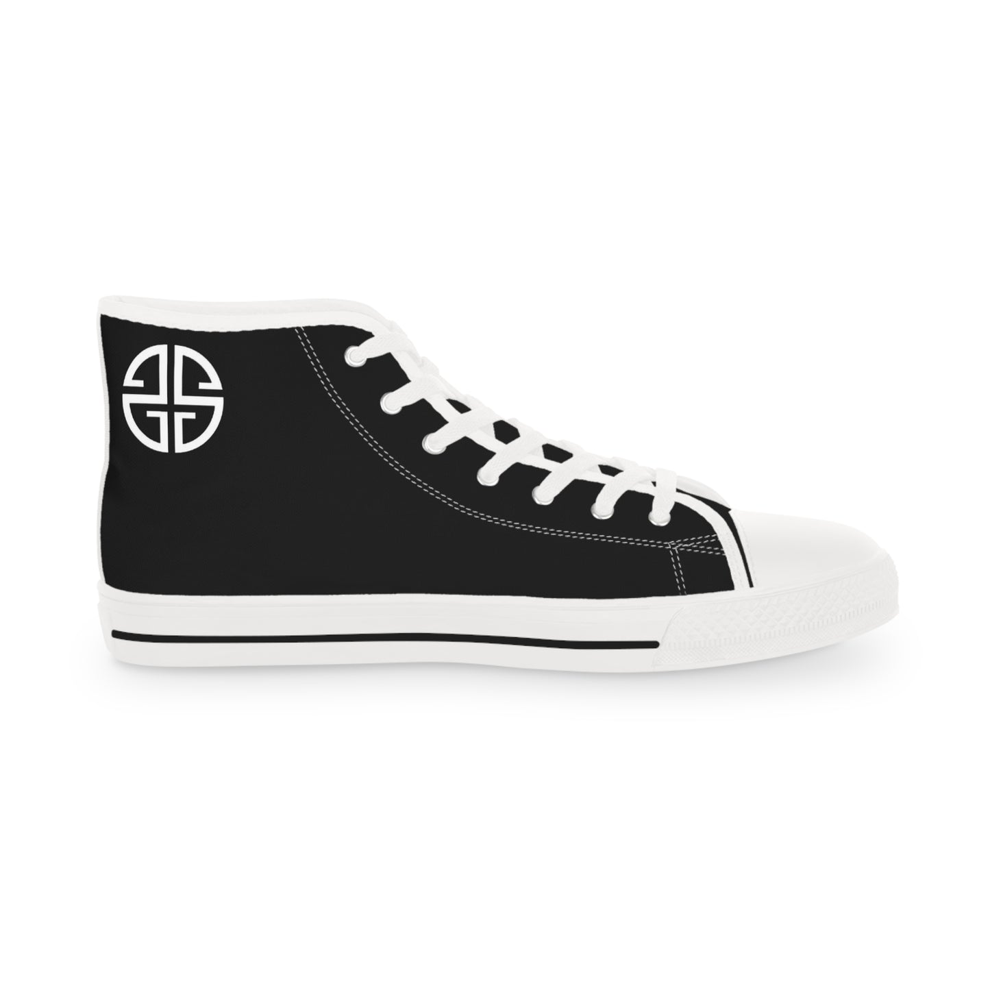 Scott Strong Signature Seal Men's High Top Sneakers (Black/White)