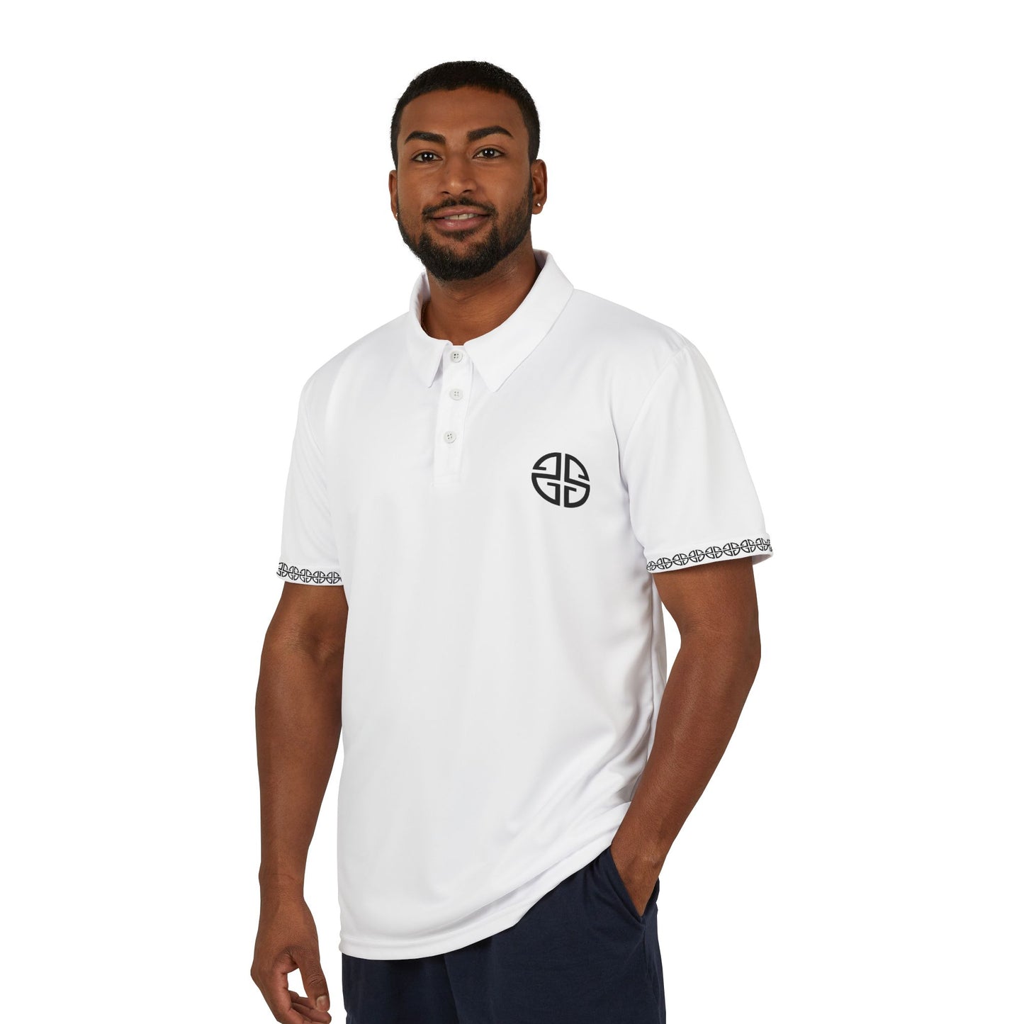 Scott Strong Signature Seal Unisex Polo Shirt (White)