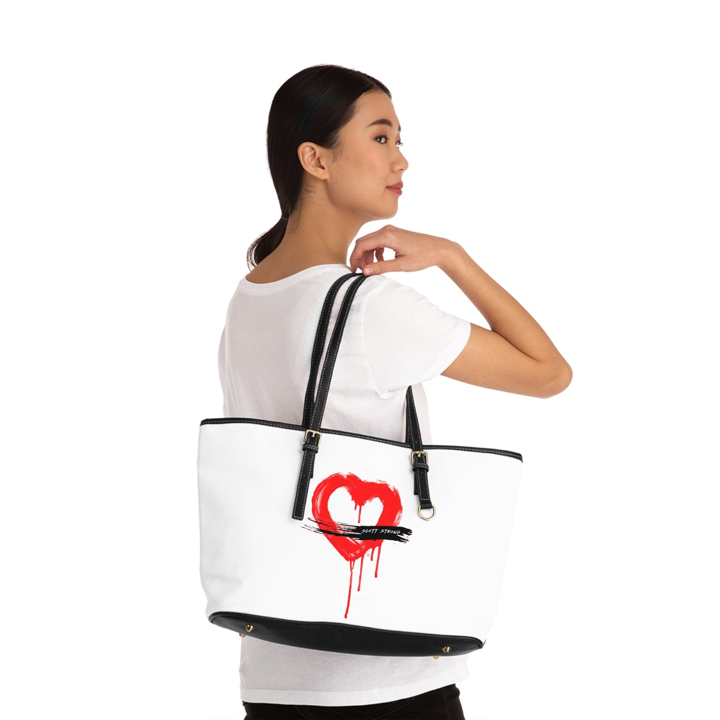 Scott Strong Bleeding Heart Shoulder Bag (White)