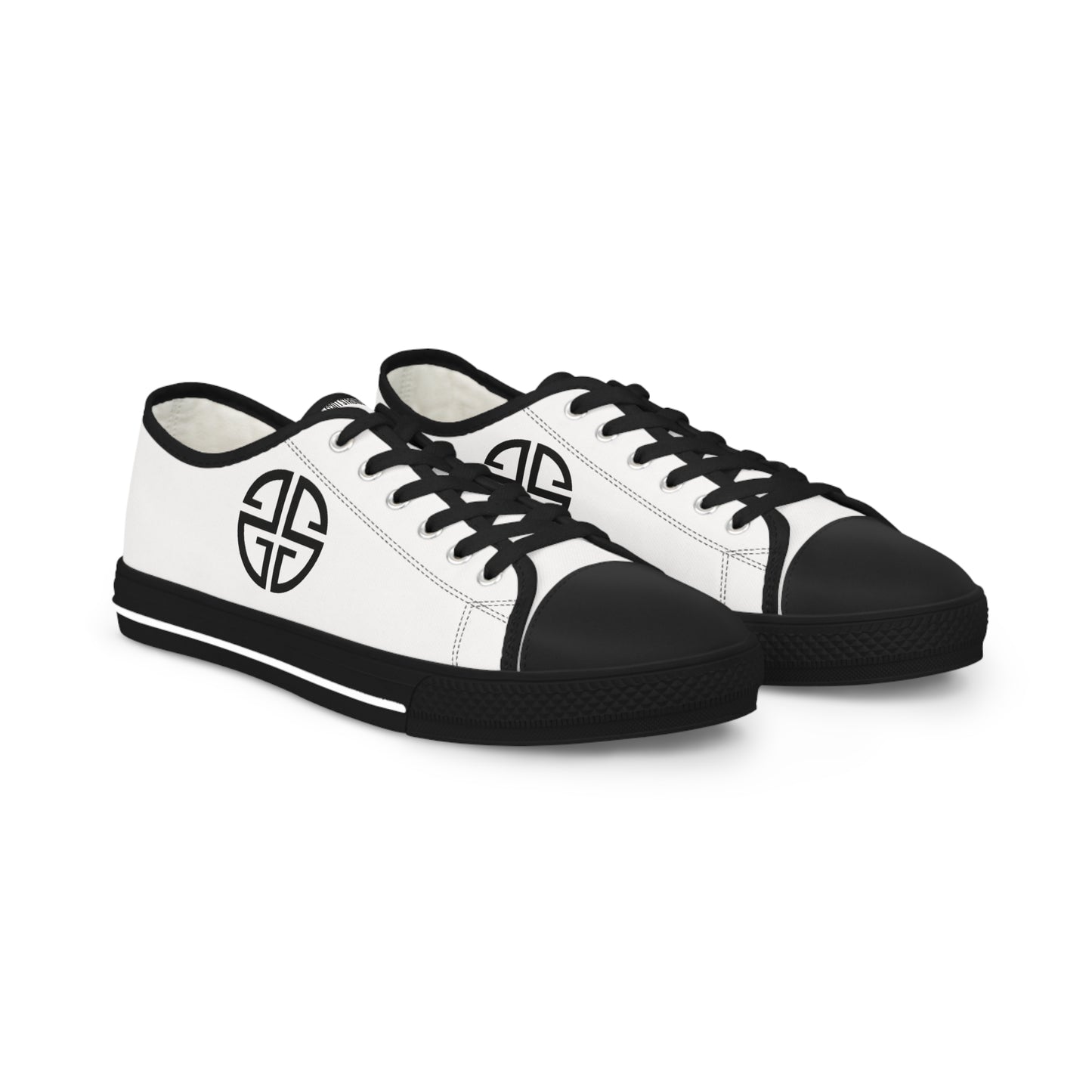 Scott Strong Signature Seal Men's Low Top Sneakers (White/Black)