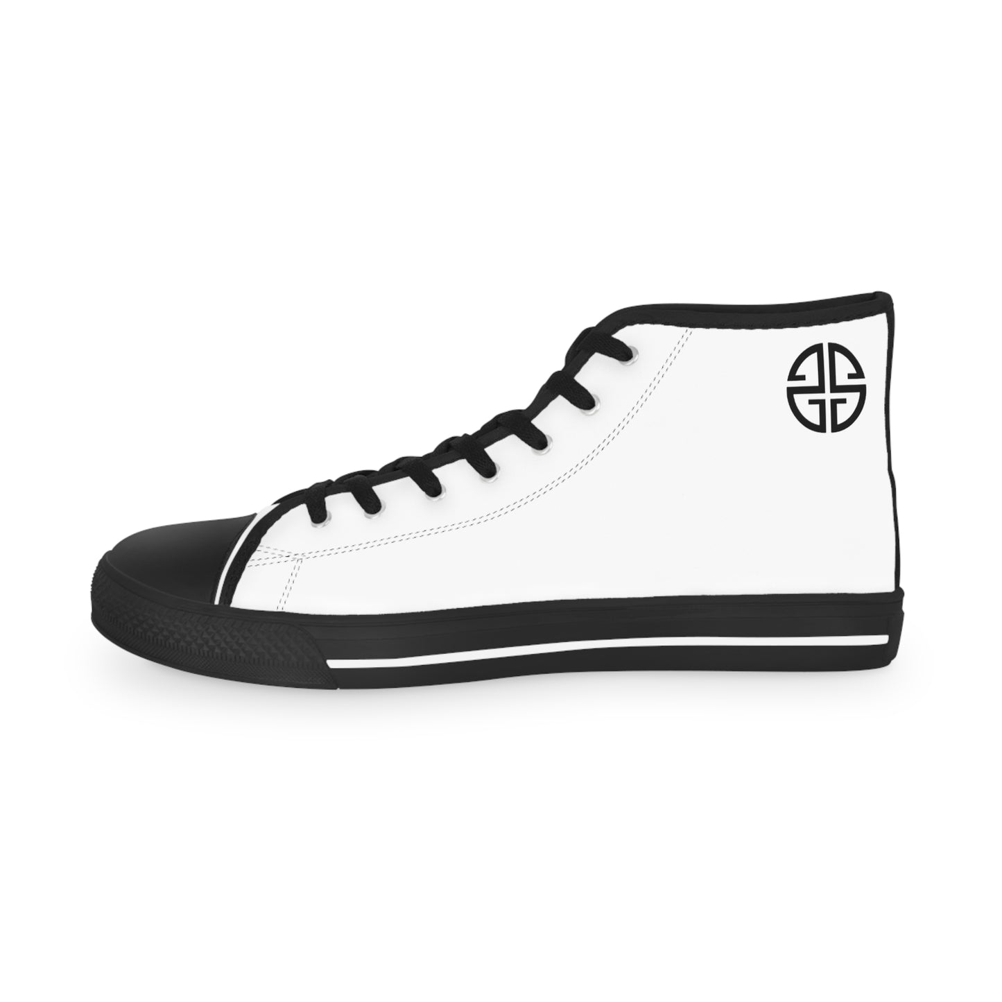 Scott Strong Signature Seal Men's High Top Sneakers (White/Black)
