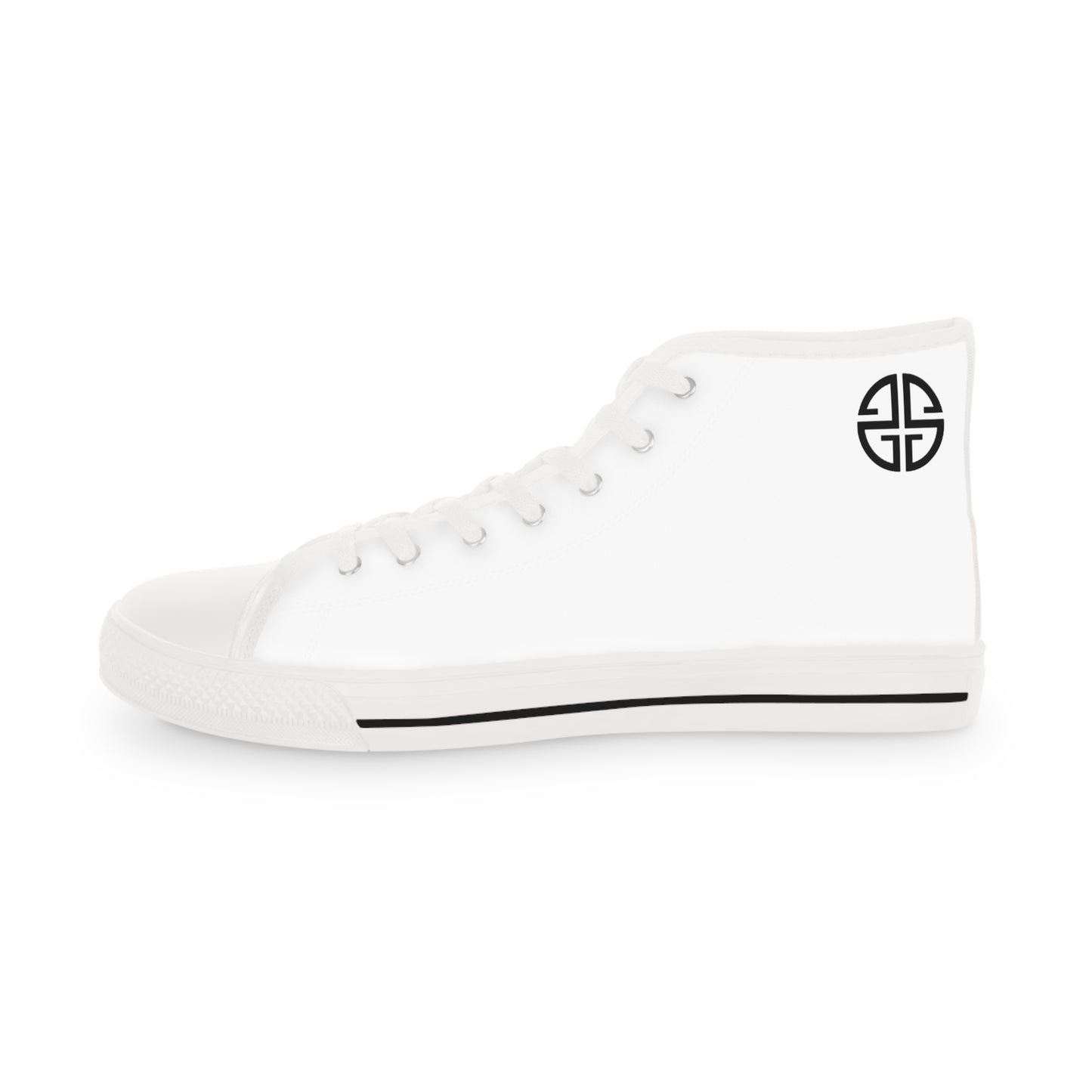 Scott Strong Signature Seal Men's High Top Sneakers (White/Black)
