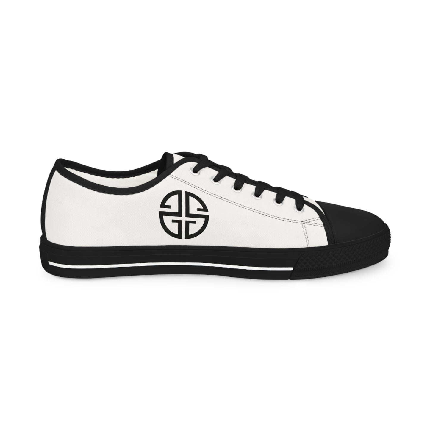 Scott Strong Signature Seal Men's Low Top Sneakers (White/Black)