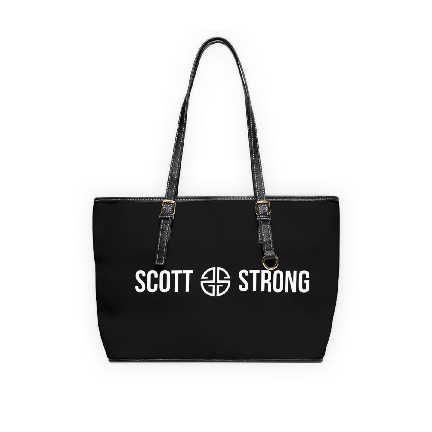 Scott Strong Signature Vegan Leather Shoulder Bag (Black)