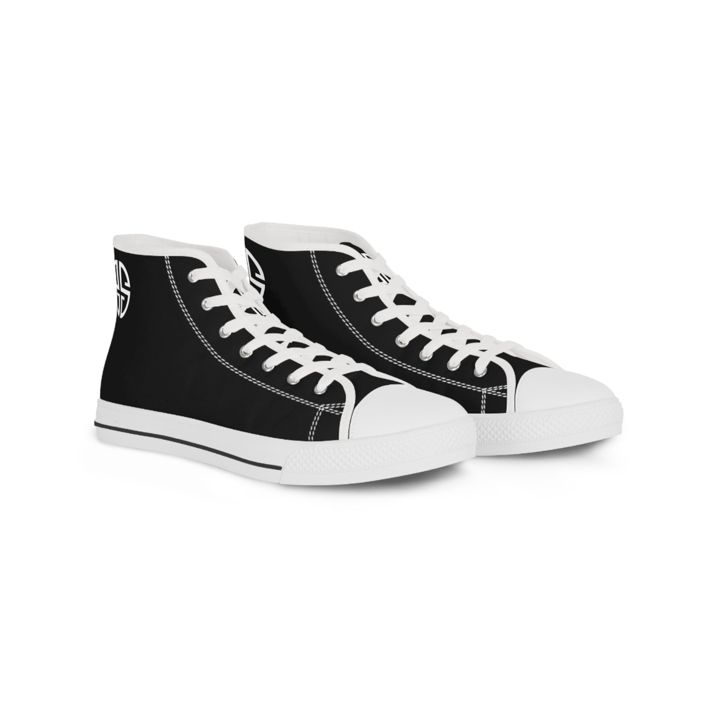 Scott Strong Signature Seal Men's High Top Sneakers (Black/White)