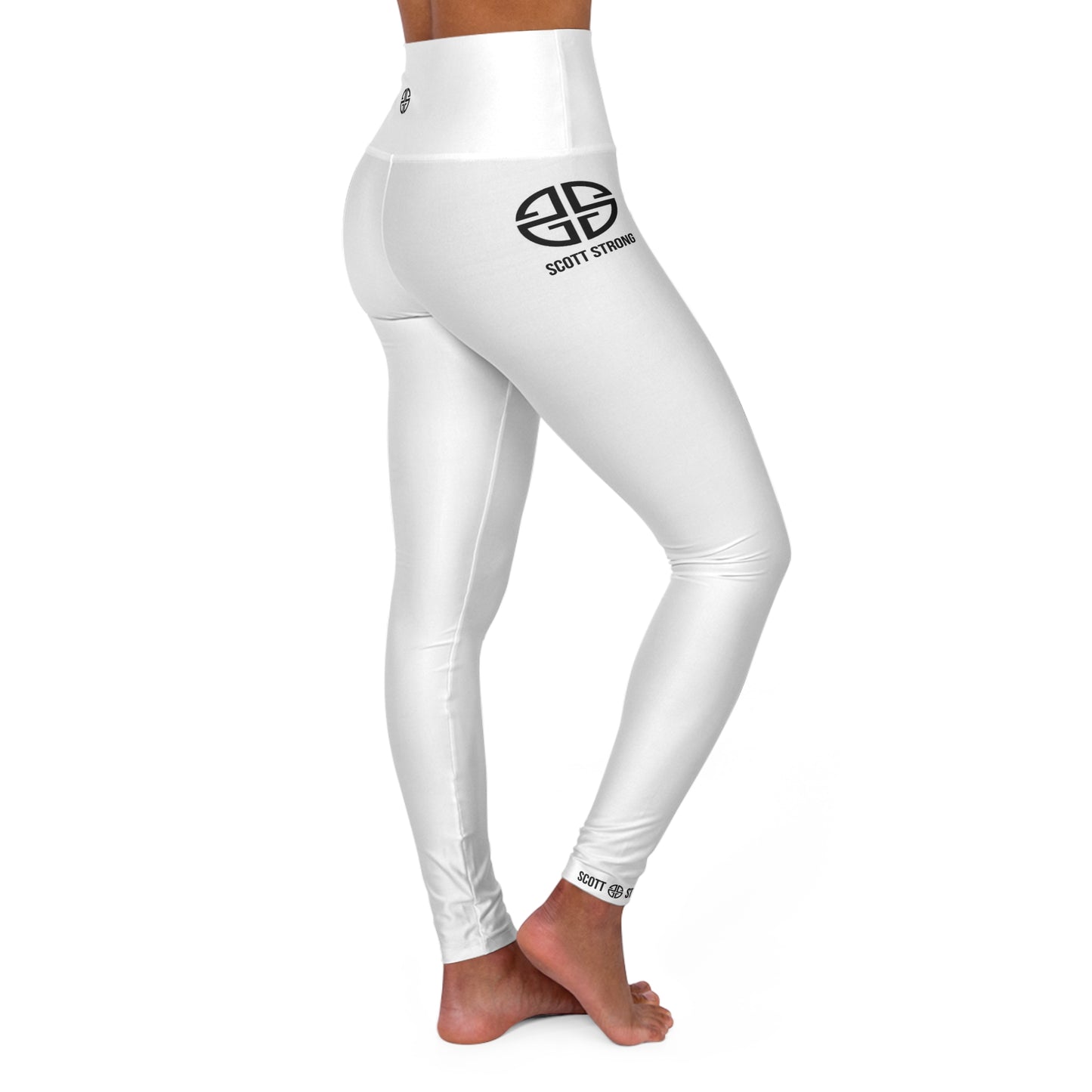 Scott Strong High Waisted Yoga Leggings (White)