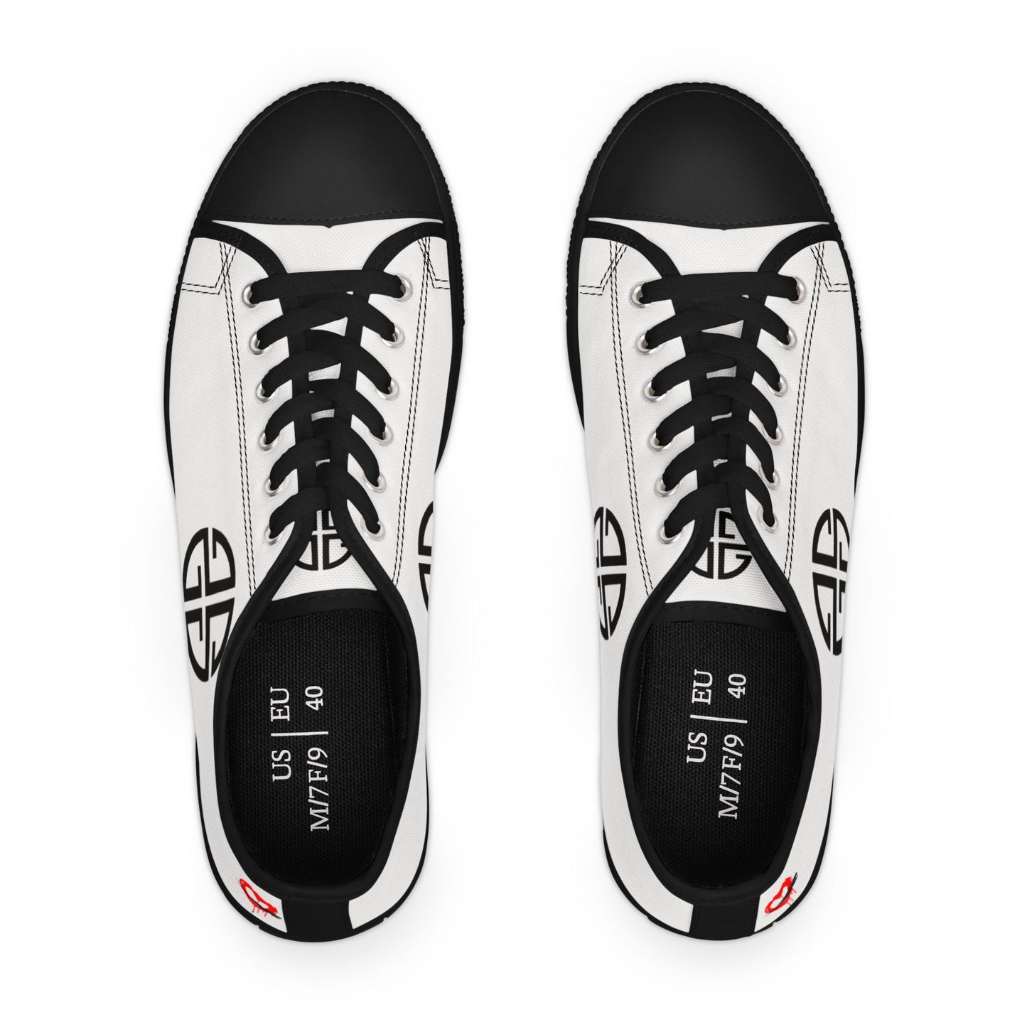 Scott Strong Signature Seal Low Top Women's Sneakers (White/Black)
