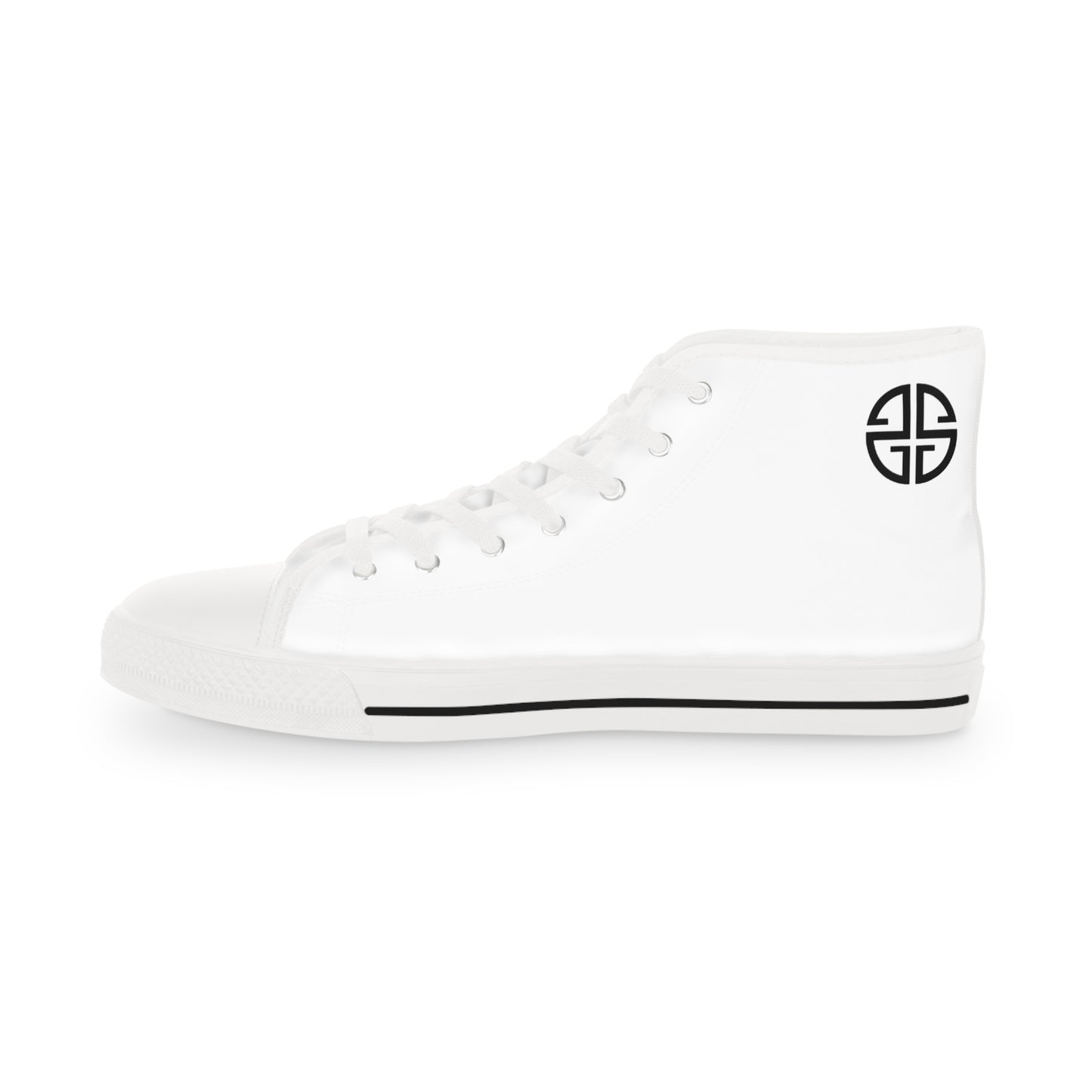 Scott Strong Signature Seal Men's High Top Sneakers (White/Black)