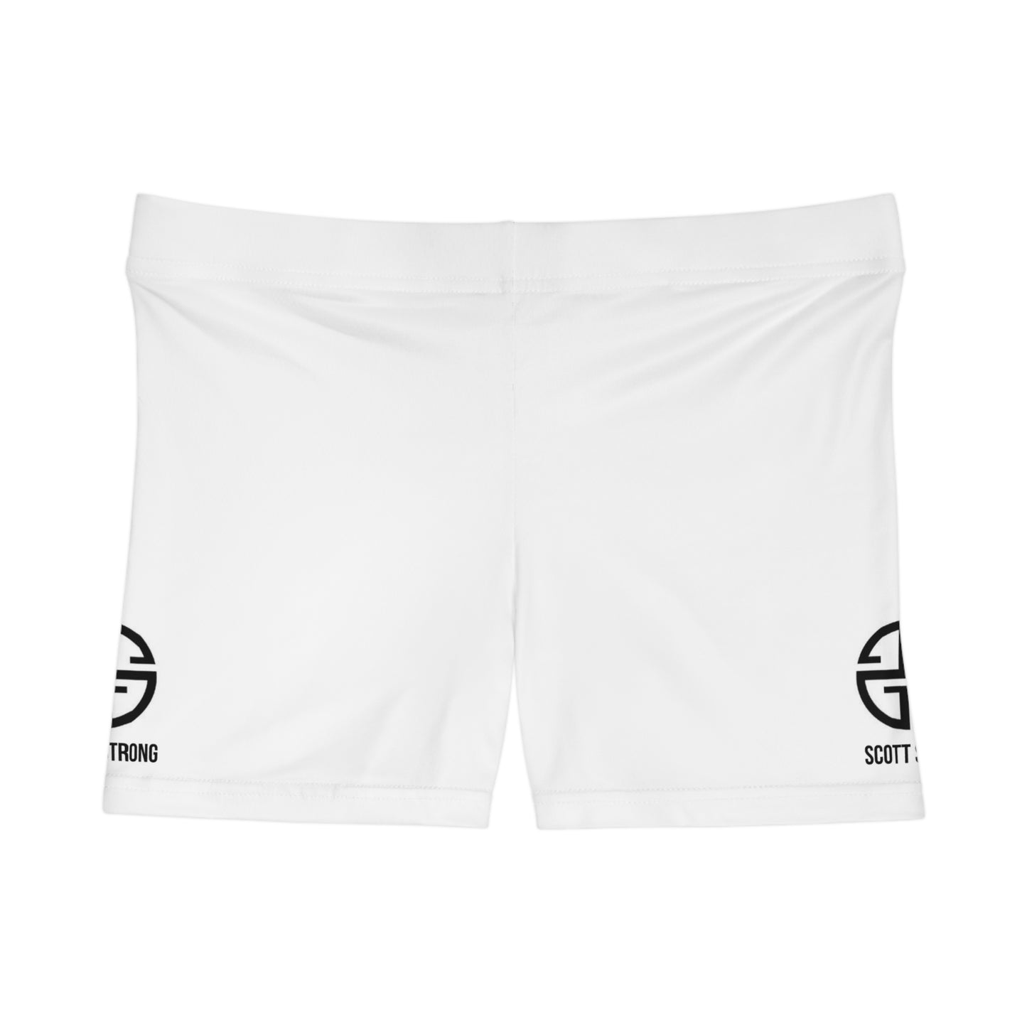 Scott Strong Signature Seal Women's workout Shorts (White)