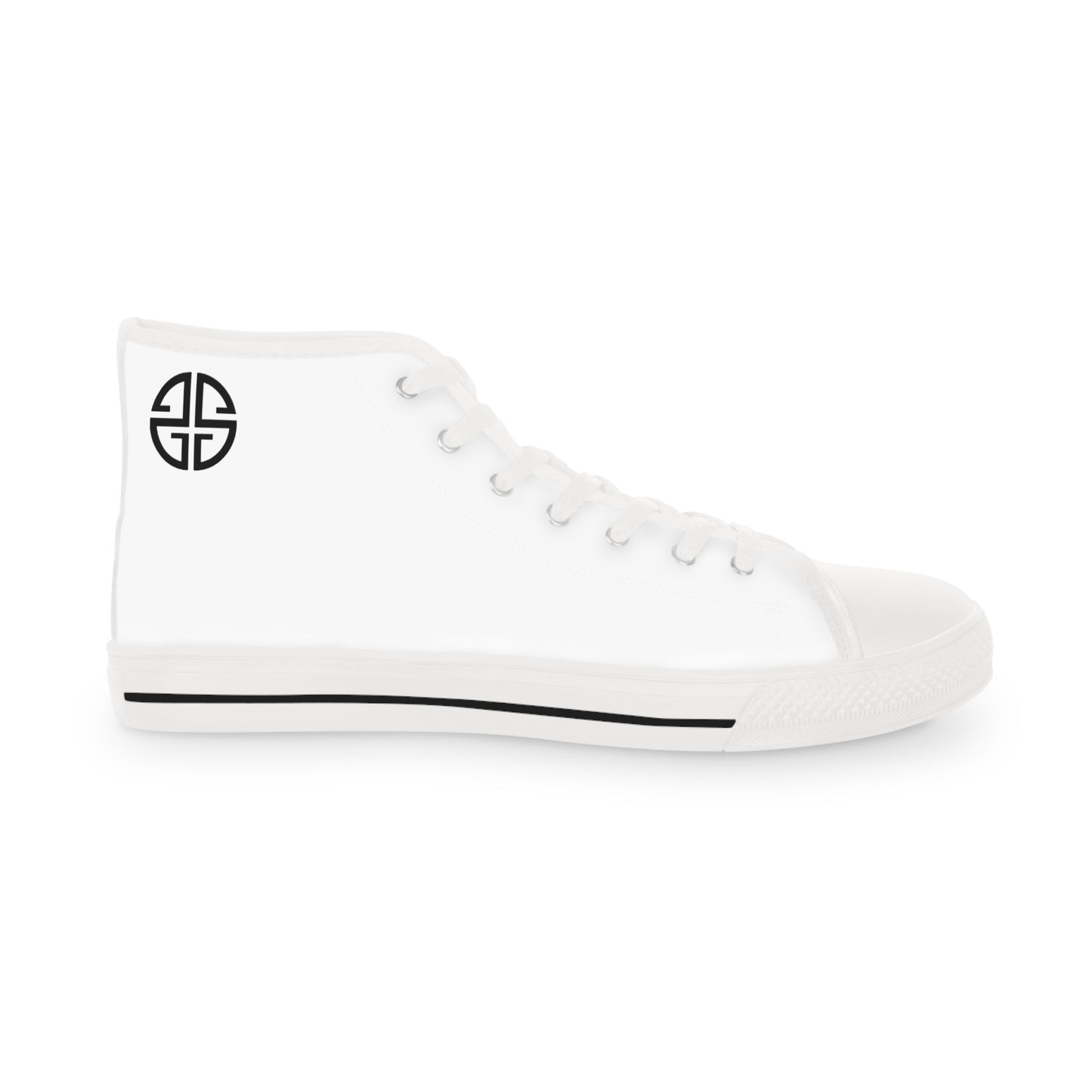 Scott Strong Signature Seal Men's High Top Sneakers (White/Black)