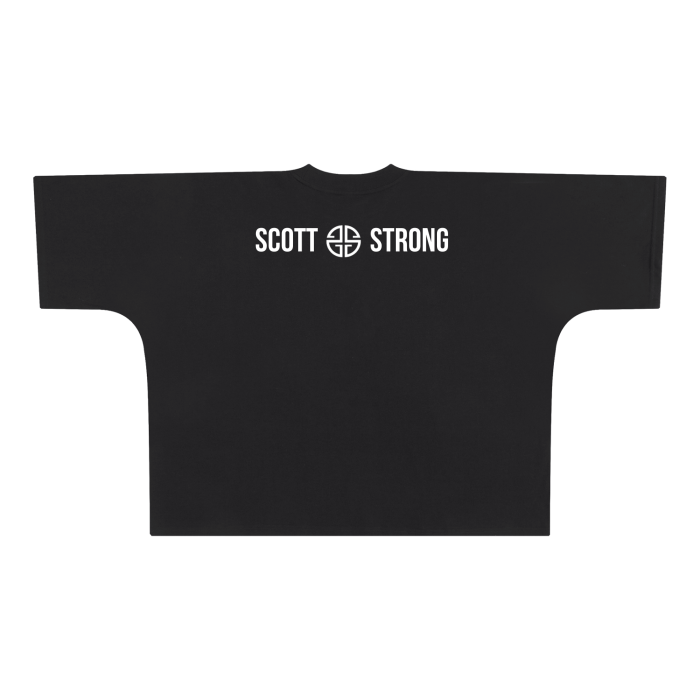 Scott Strong Oversized Unisex One-piece Pattern Cut Boxy Tee (Black)