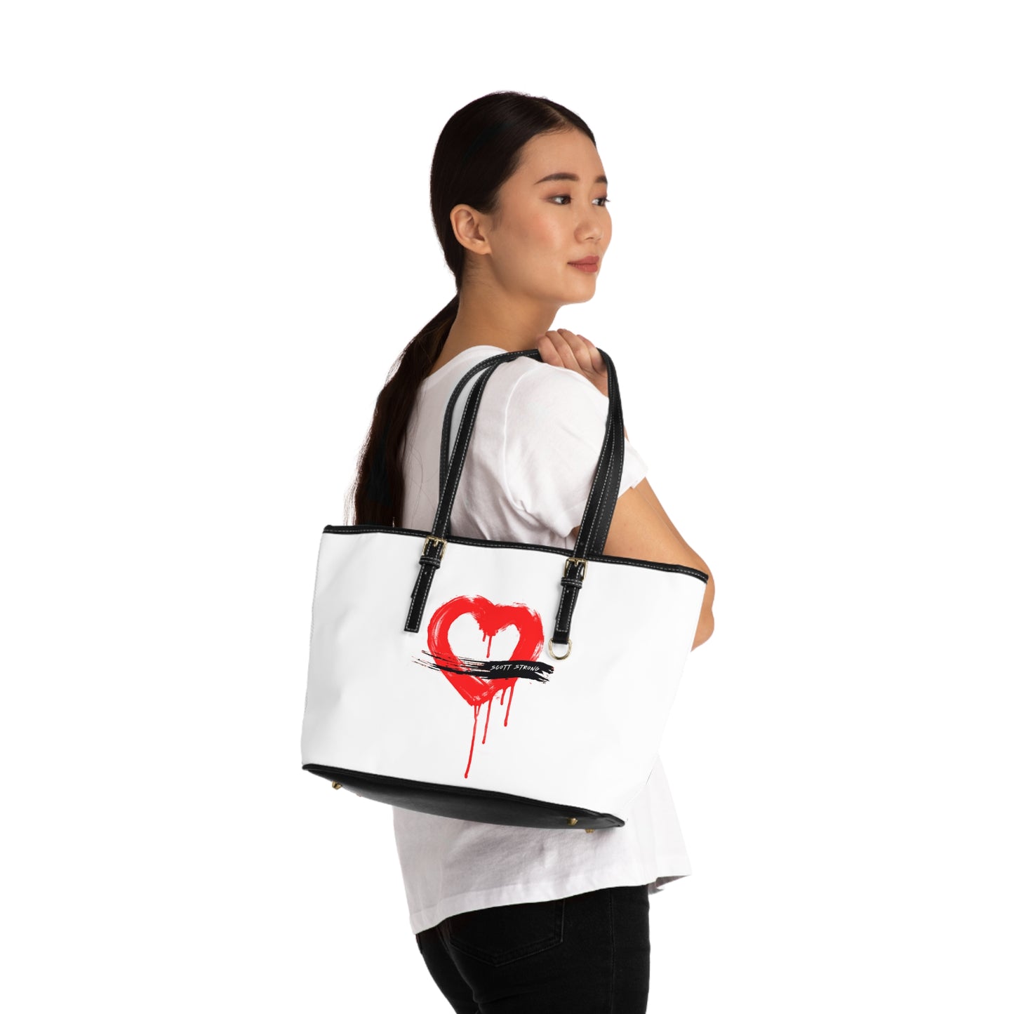 Scott Strong Bleeding Heart Shoulder Bag (White)