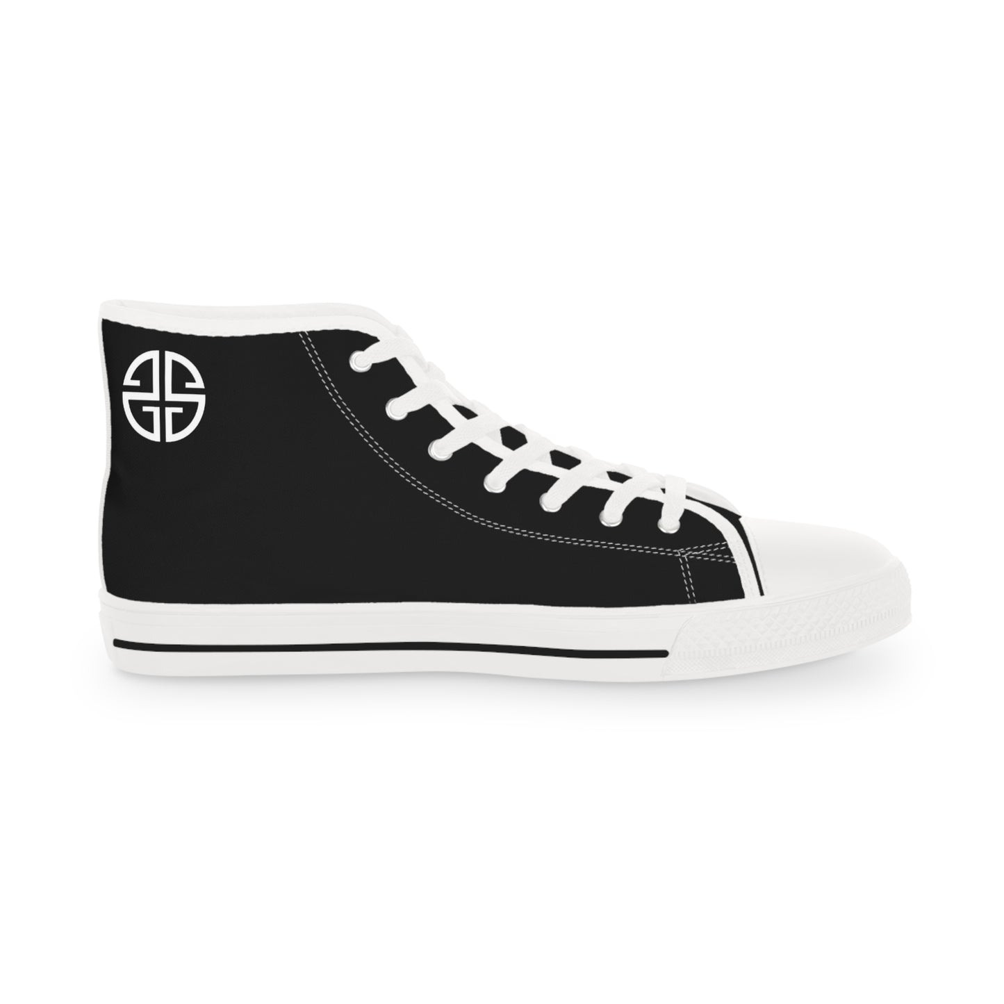 Scott Strong Bleeding Heart Graffiti Men's High Top Sneakers (Black)