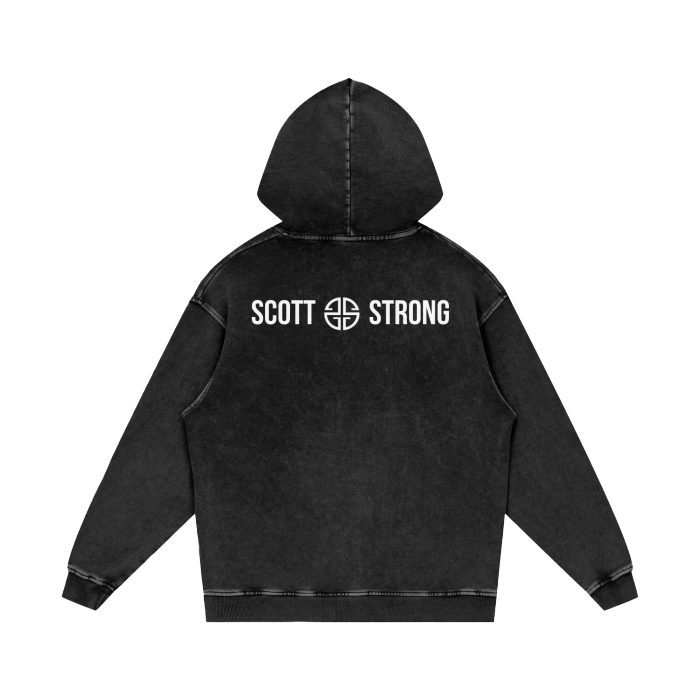 Scott Strong Acid Wash Oversize Unisex Hoodie