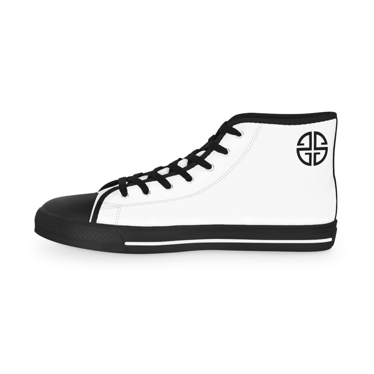 Scott Strong Signature Seal Men's High Top Sneakers (White/Black)