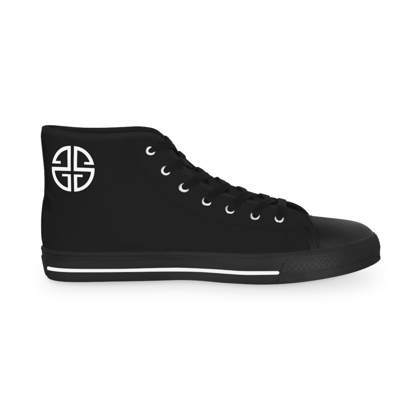 Scott Strong Signature Seal Men's High Top Sneakers (Black/White)