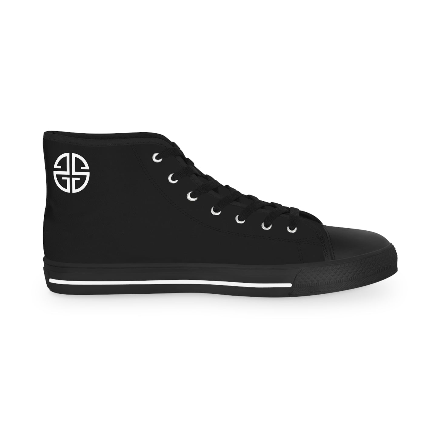 Scott Strong Bleeding Heart Graffiti Men's High Top Sneakers (Black)