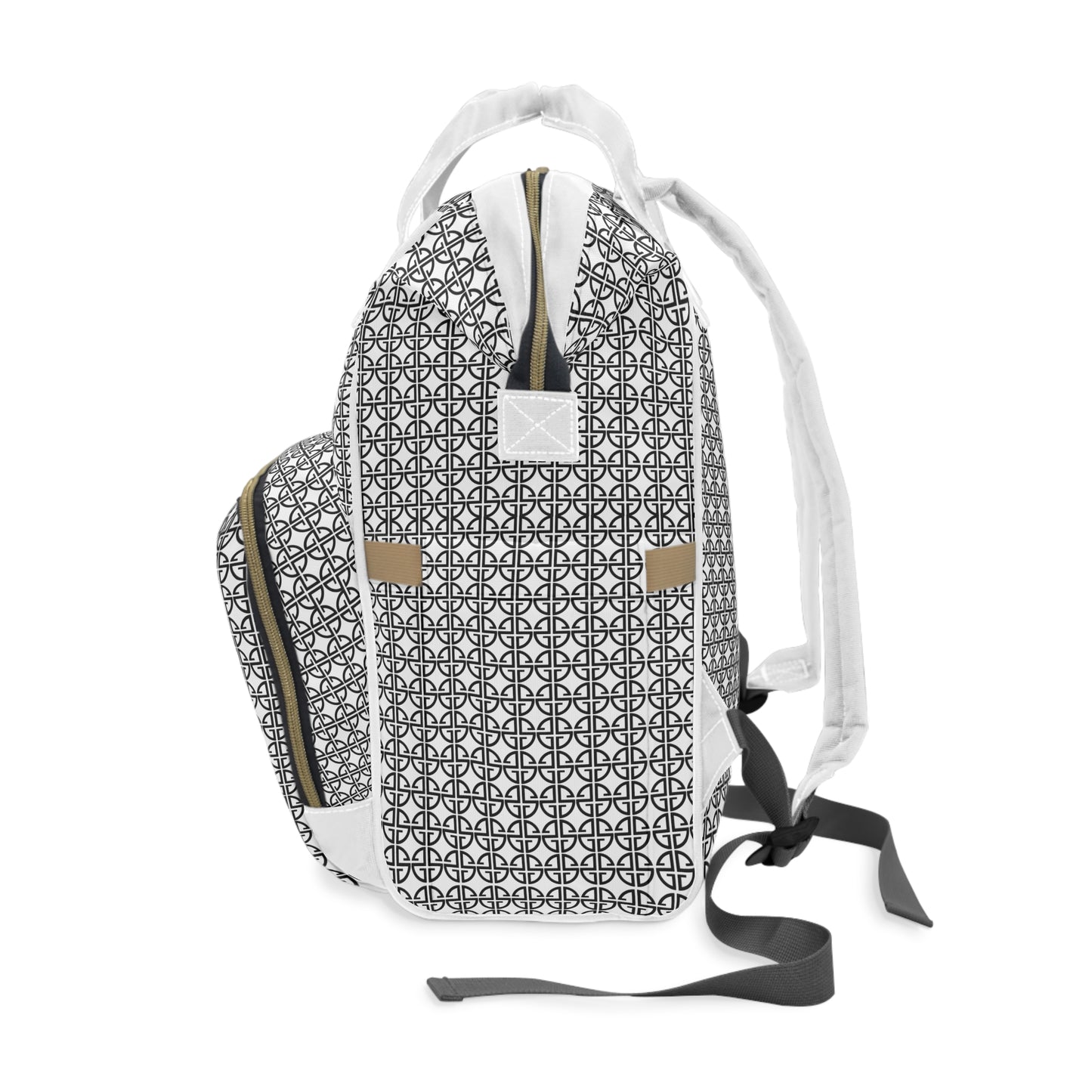 Scott Strong Omni-Print Diaper Backpack (White)